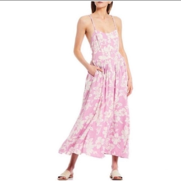 Free People The Perfect Sundress in Light Pink Combo - Picture 3 of 13